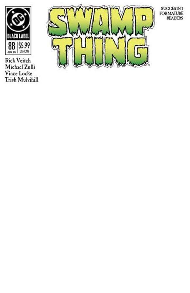 Swamp Thing 1989 1 (Of 4) Cover C Blank Card Stock Variant (Mature) - gabescaveccc