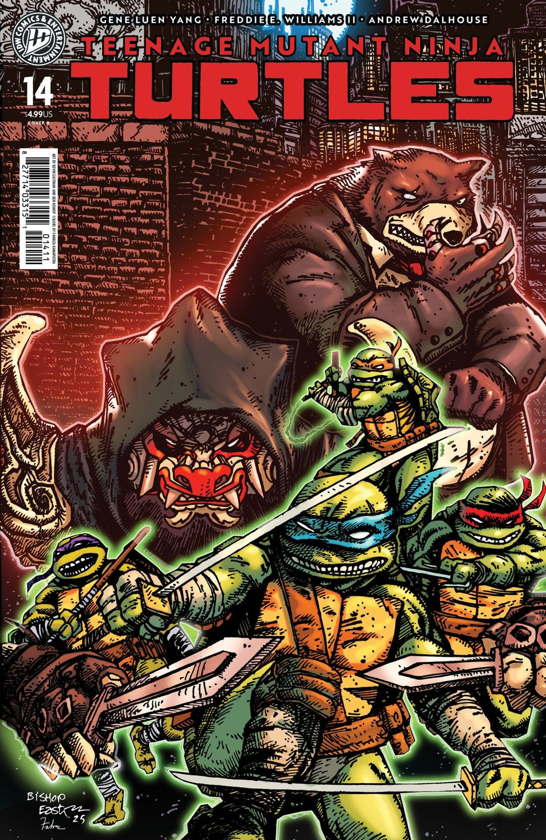 Teenage Mutant Ninja Turtles 14 Variant B (Eastman & Bishop) - gabescaveccc