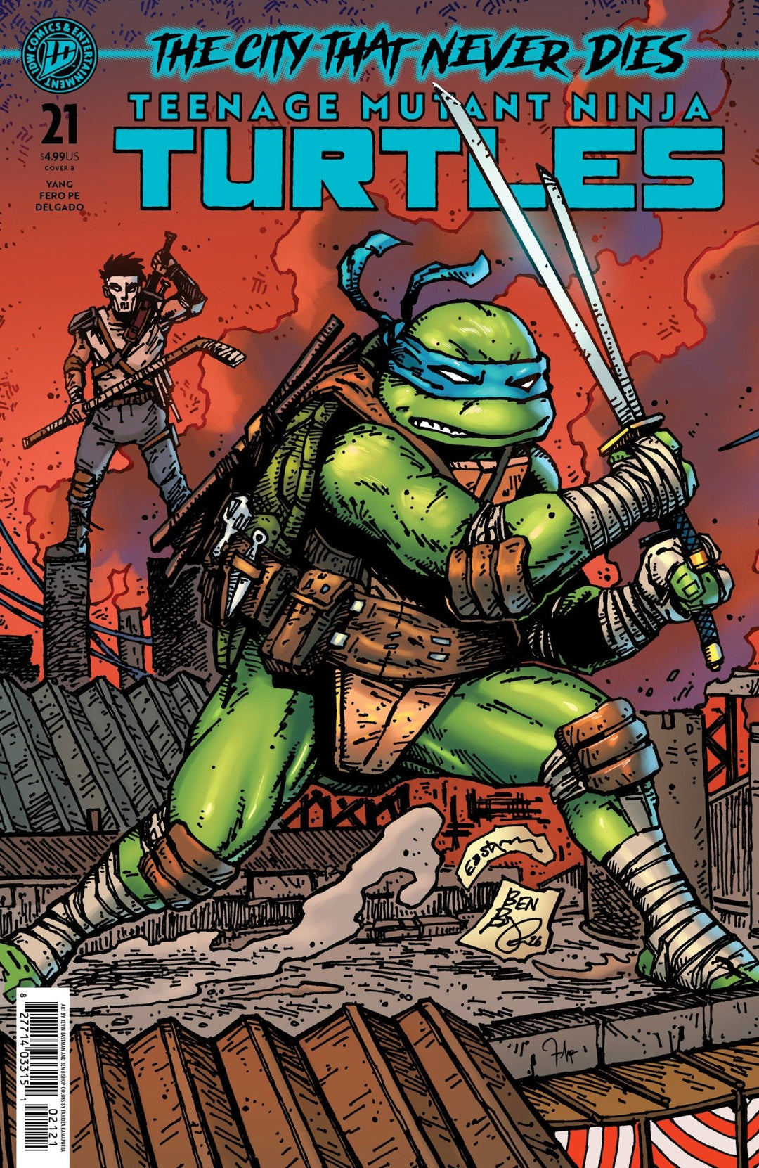Teenage Mutant Ninja Turtles 21 Variant B (Eastman & Bishop) - gabescaveccc