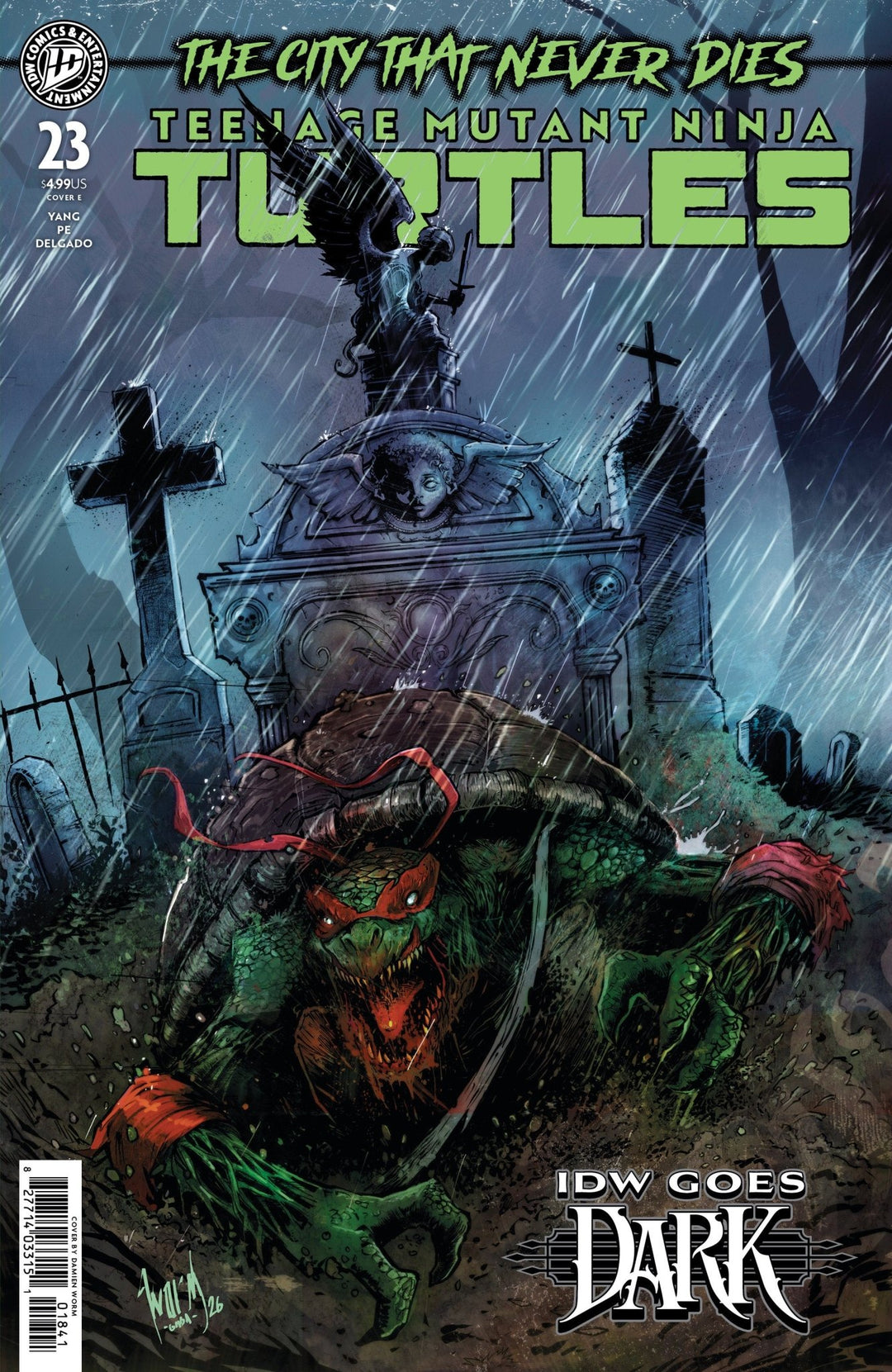 Teenage Mutant Ninja Turtles #23 Variant E (Damien Worm Idw Goes Dark Variant) - gabescaveccc