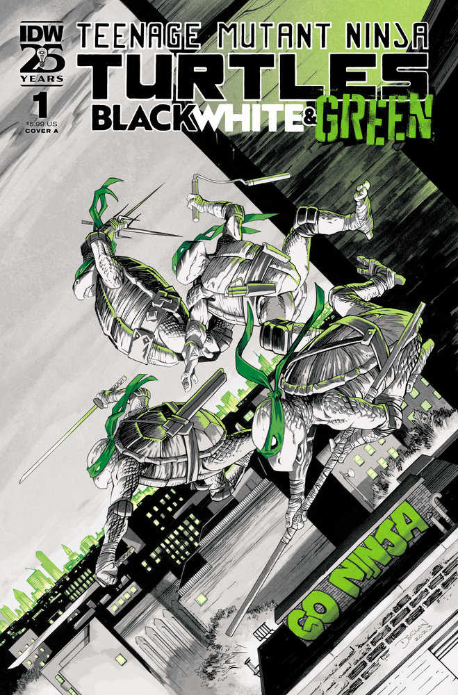 Teenage Mutant Ninja Turtles: Black, White, And Green #1 Cover A (Shalvey) - gabescaveccc