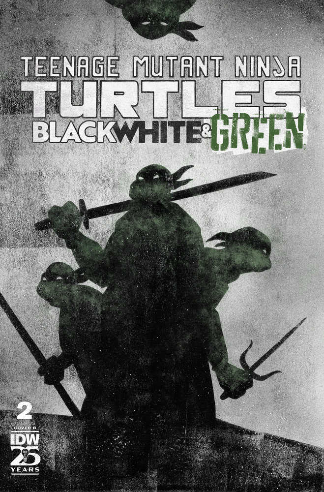 Teenage Mutant Ninja Turtles: Black, White, And Green #2 Variant B (Love) - gabescaveccc