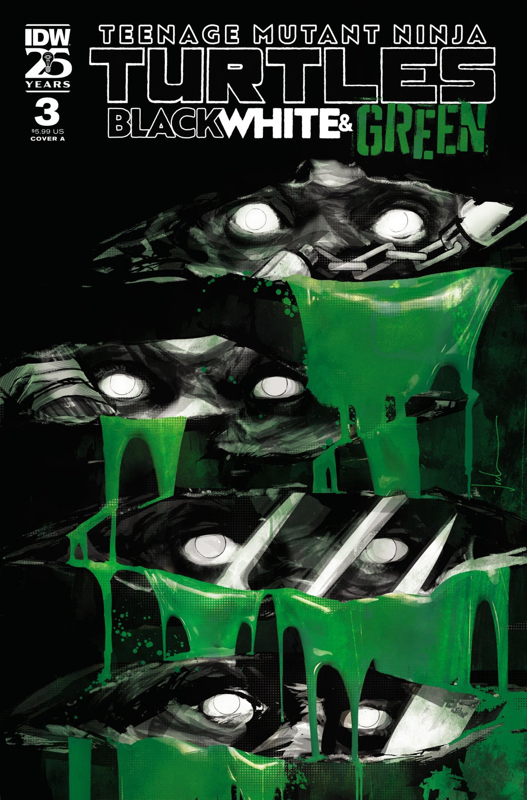 Teenage Mutant Ninja Turtles: Black, White, And Green #3 Cover A (Jock) - gabescaveccc