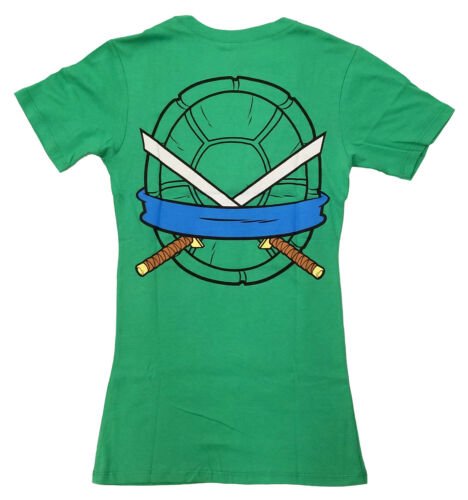 Teenage Mutant Ninja Turtles Leonardo Costume With Mask Junior V Neck T-Shirt - gabescaveccc