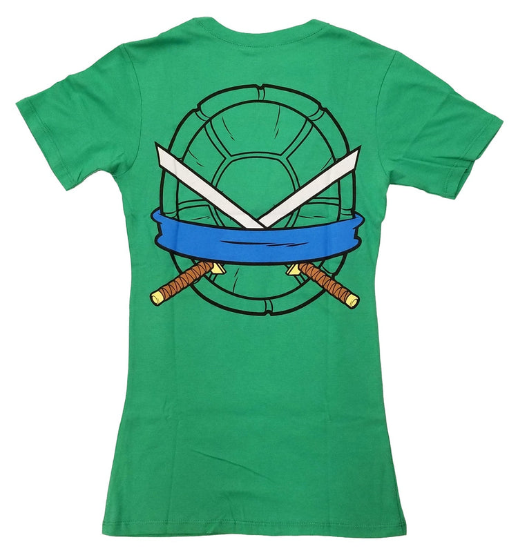 Teenage Mutant Ninja Turtles Leonardo Costume With Mask Junior V Neck T-Shirt - gabescaveccc