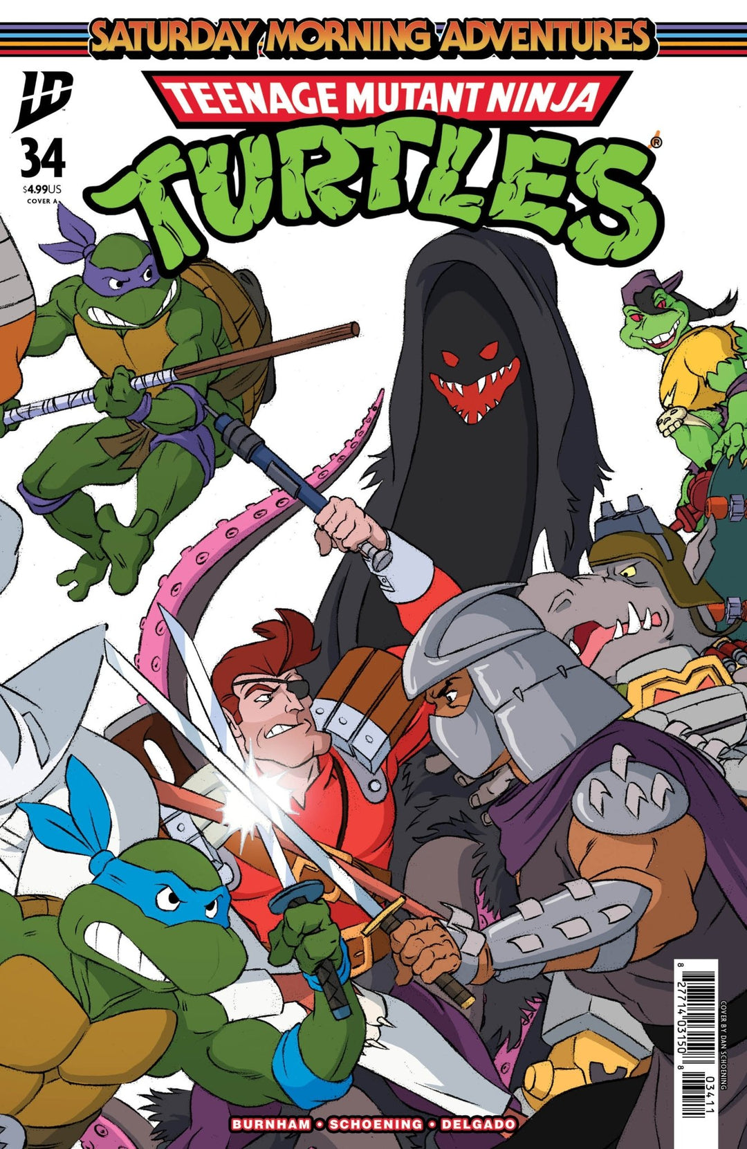 Teenage Mutant Ninja Turtles: Saturday Morning Adventures 34 Cover A (Schoening Connecting Cover Set) - gabescaveccc