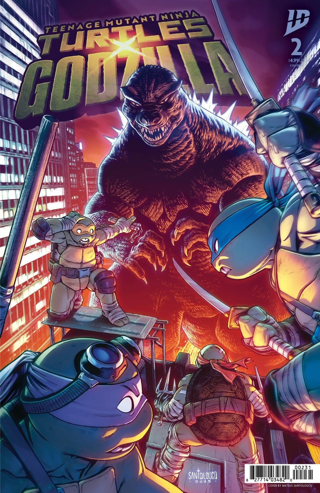 Teenage Mutant Ninja Turtles X Godzilla 2 Variant C (Santolouco) - gabescaveccc