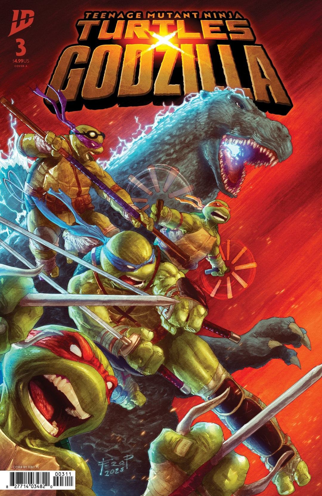 Teenage Mutant Ninja Turtles X Godzilla 3 Cover A (Pe) - gabescaveccc