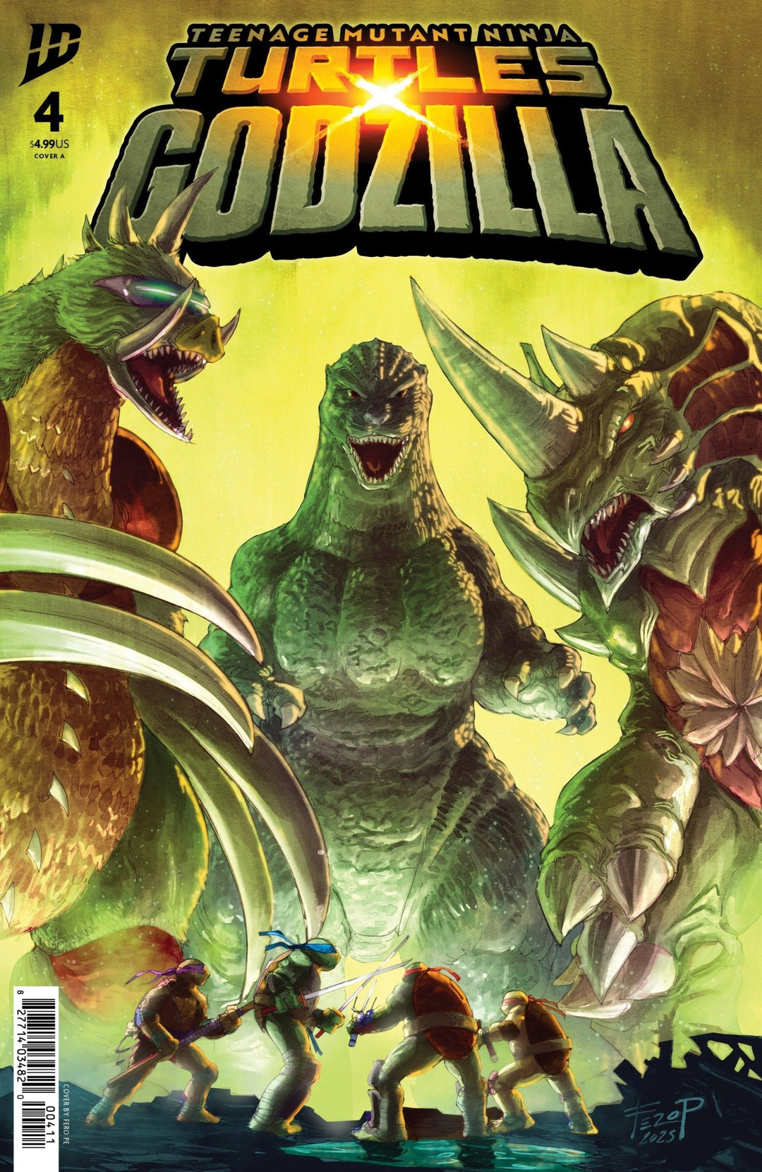 Teenage Mutant Ninja Turtles X Godzilla 4 Cover A (Pe) - gabescaveccc
