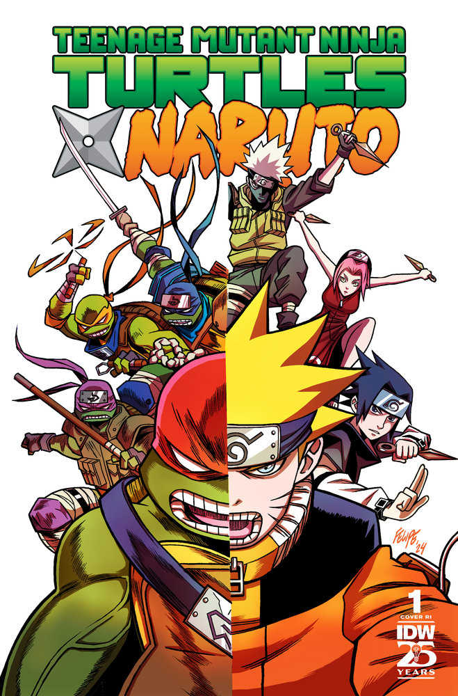 Teenage Mutant Ninja Turtles X Naruto #1 Variant 1:25 (Smith) - gabescaveccc