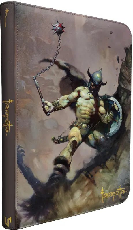 Ultra PRO Artist Spotlight Frank Frazetta - Warrior with Ball and Chain - 9 Pocket Zippered PRO Binder - gabescaveccc