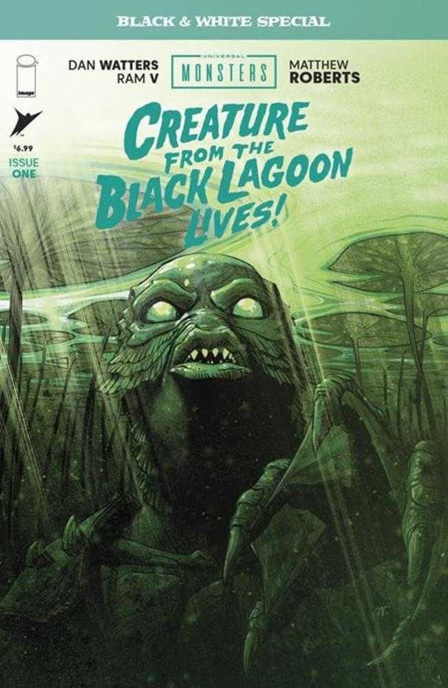 Universal Monsters Creature From The Black Lagoon Lives Black & White Special 1 (Of 2) Cover A Matthew Roberts - gabescaveccc