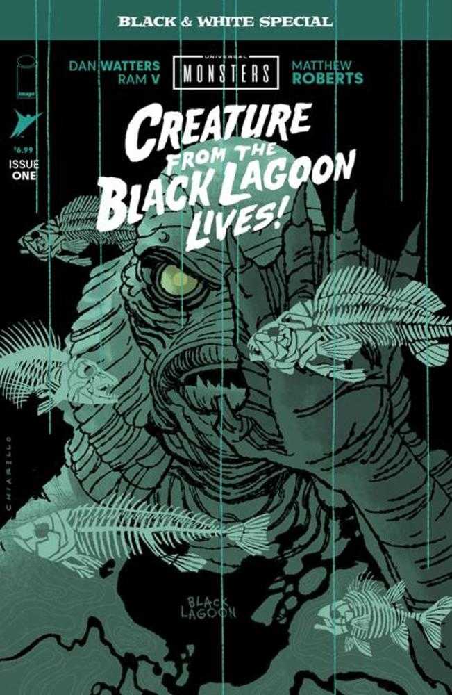 Universal Monsters Creature From The Black Lagoon Lives Black & White Special 1 (Of 2) Cover B Mark Chiarello Variant - gabescaveccc