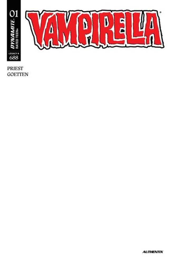 Vampirella (2026) 1 Cover F Blank Authentix - gabescaveccc