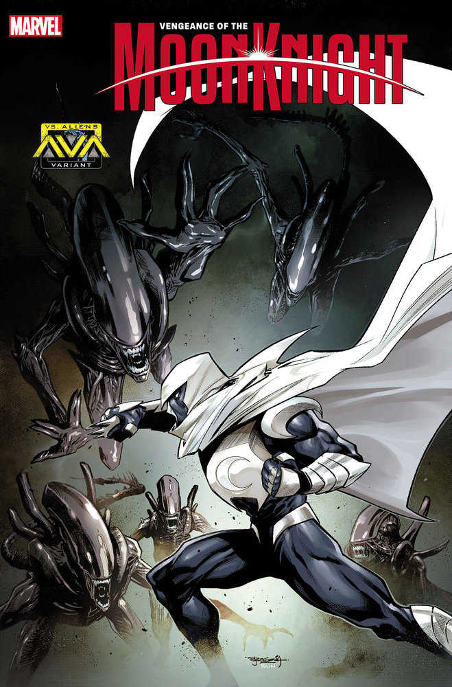 Vengeance Of The Moon Knight #7 Stephen Segovia Marvel vs. Alien Variant [Bh] - gabescaveccc