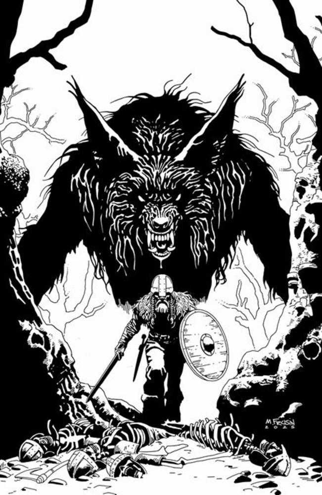 Viking Moon 1 (Of 5) Cover E 1 in 25 Marcelo Frusin Black & White Variant - gabescaveccc