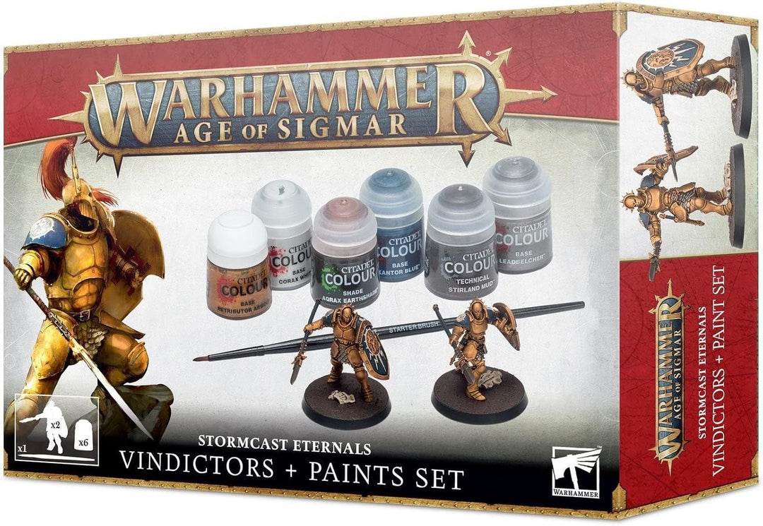 Warhammer Age of Sigmar: Stormcast Eternals Vindicators + Paint Set - gabescaveccc