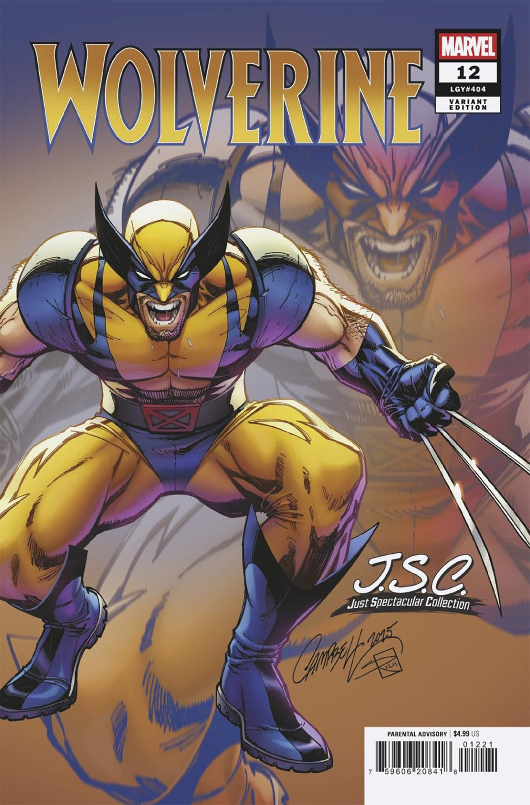 Wolverine 12 J. Scott Campbell Just Spectacular Collection Variant - gabescaveccc