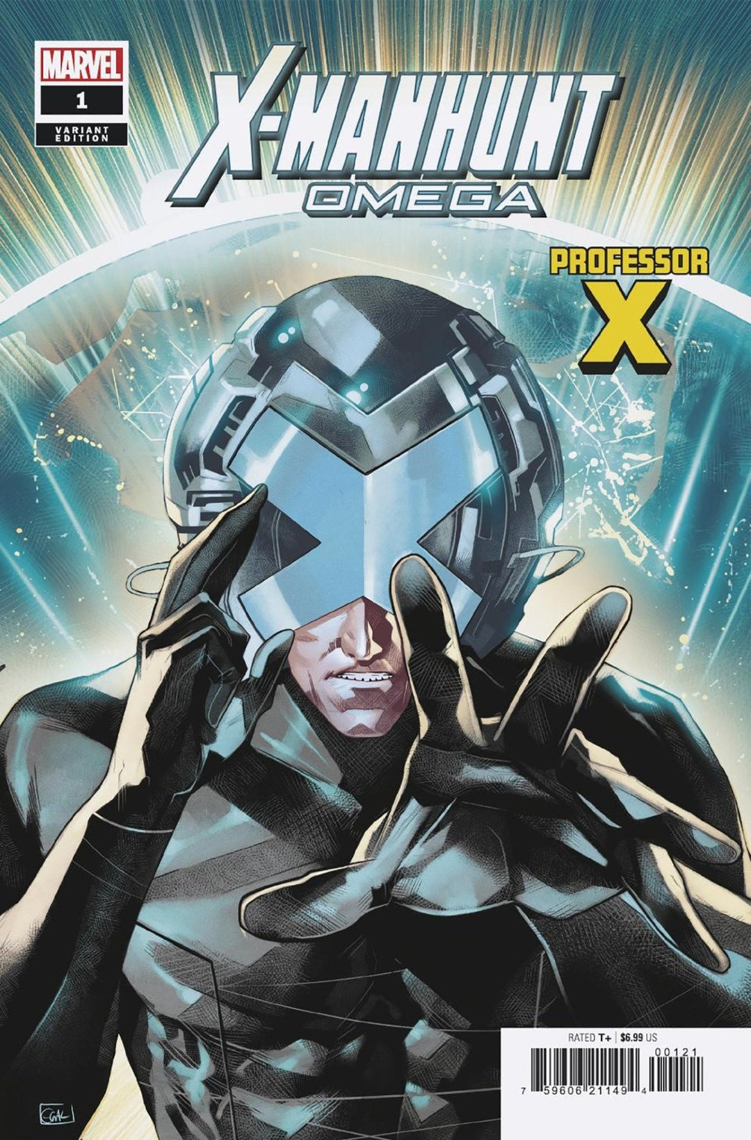 X - Manhunt Omega #1 Edwin Galmon Professor X Variant [Xmh] - gabescaveccc