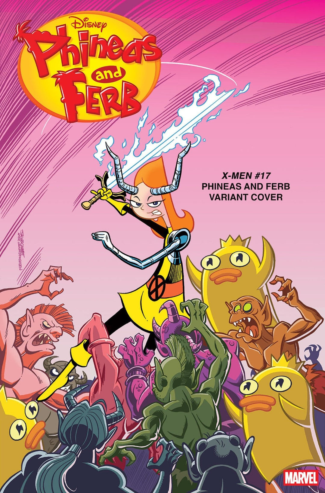 X - Men 17 Jacob Chabot Phineas And Ferb Variant - gabescaveccc