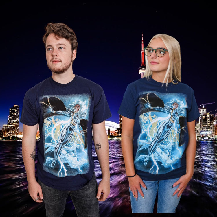 X-Men Uncanny Storm And Ice Man Marvel Comics Adult T Shirt - gabescaveccc