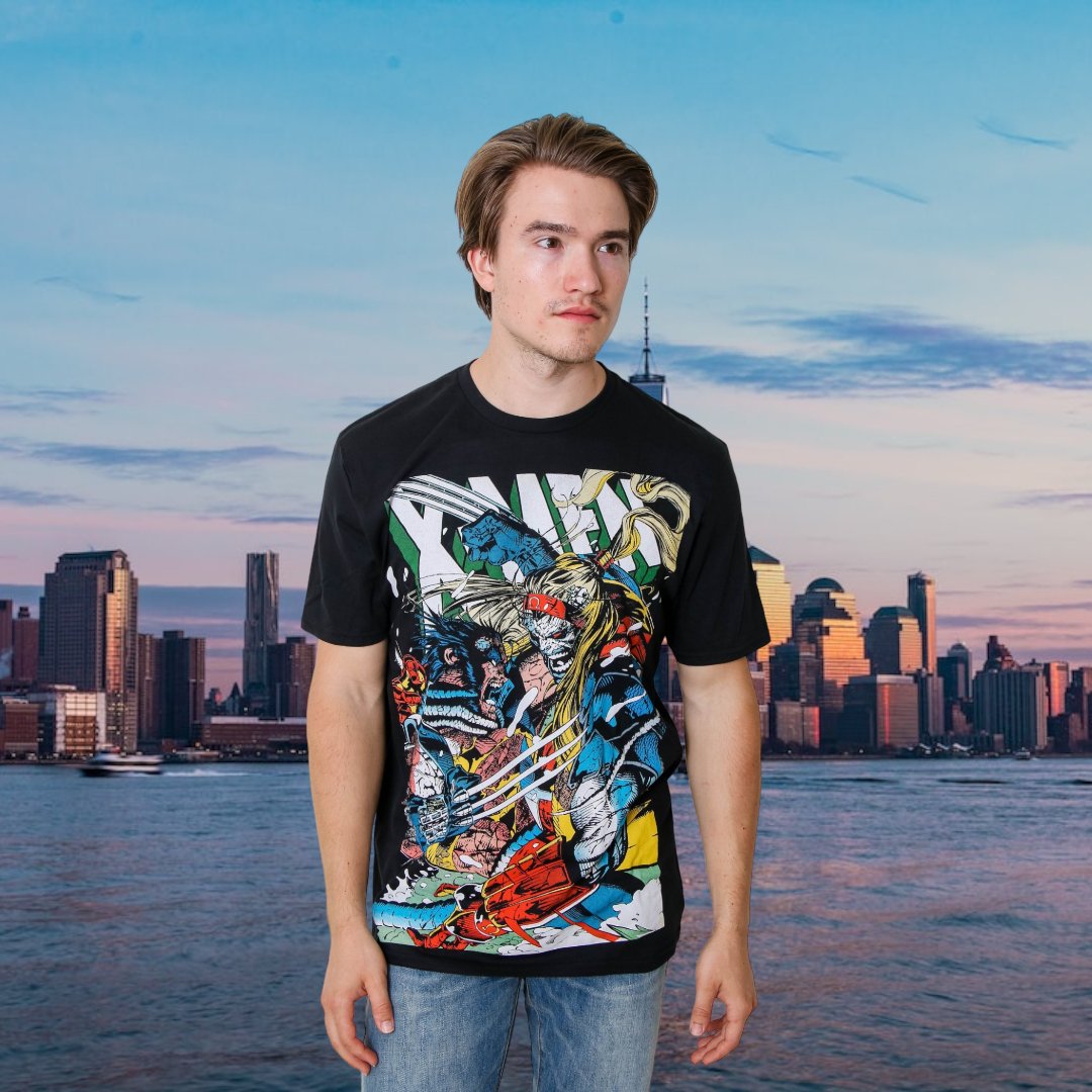 X-Men Wolverine vs Omega Marvel Liscensed Adult T-Shirt - gabescaveccc