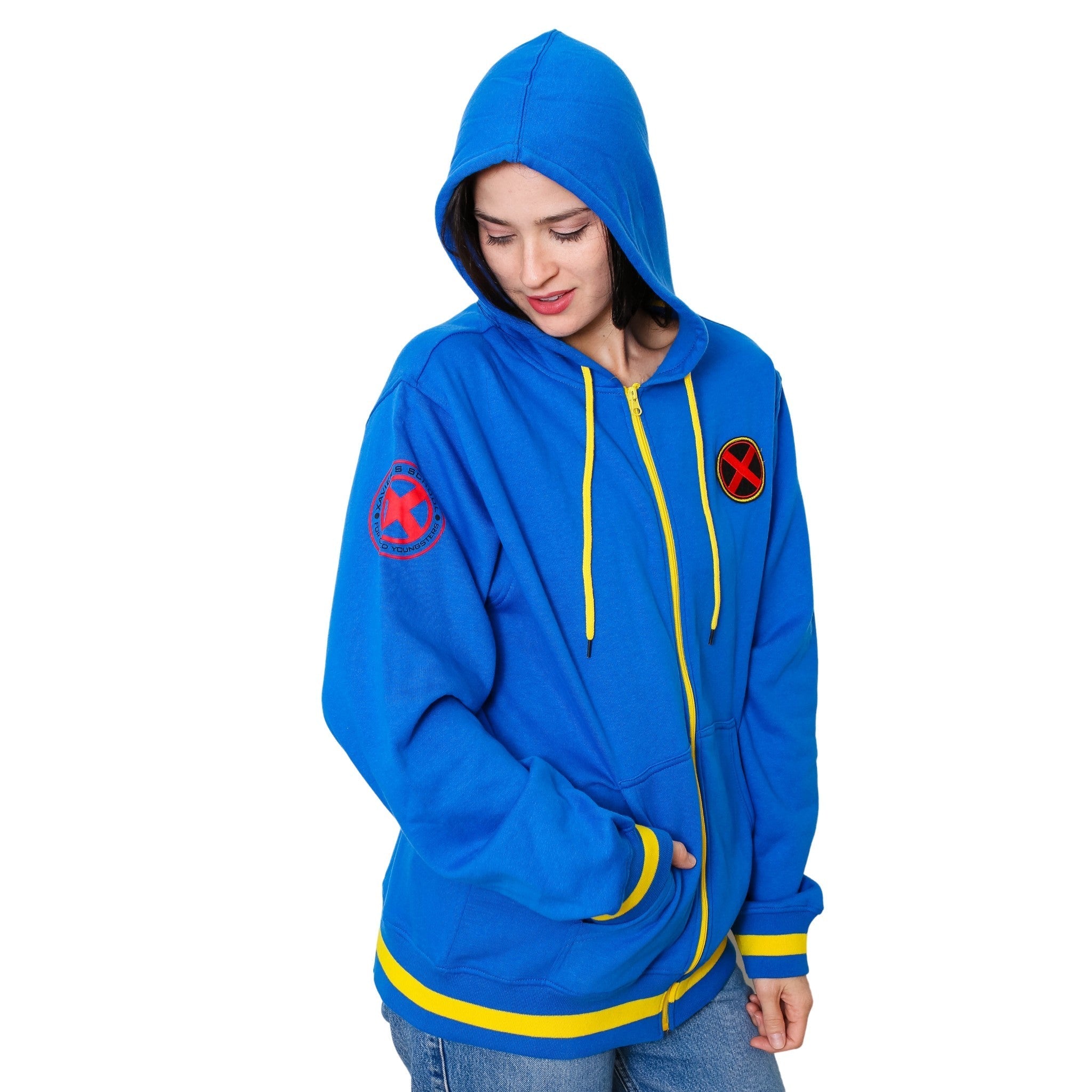 X-Men Xavier Institute Marvel Adult Zip Up Hoodie – gabescaveccc