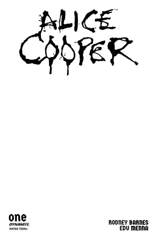 Alice Cooper #1 (Of 5) Cover E Blank Authentix - gabescaveccc