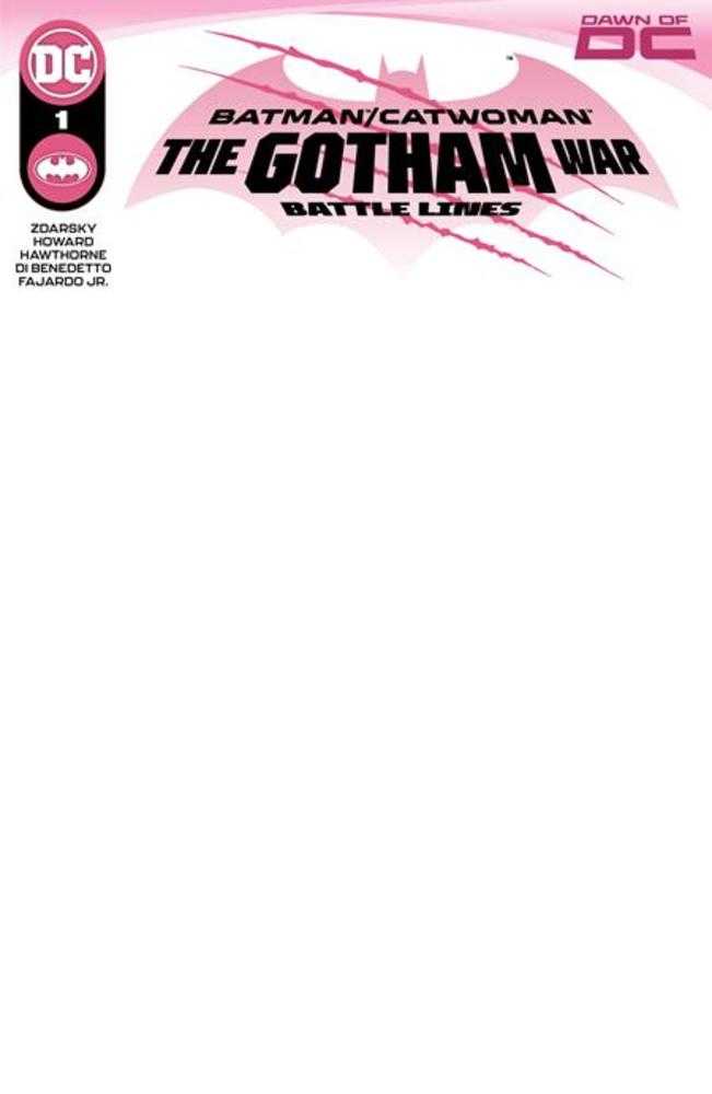 Batman Catwoman The Gotham War Battle Lines #1 (One Shot) Cover D Blank Card Stock Variant - gabescaveccc