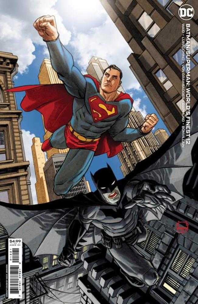 Batman Superman Worlds Finest #12 Cover B Dave Johnson Card Stock Variant - gabescaveccc