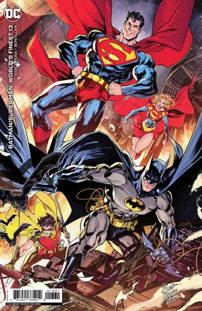 Batman Superman Worlds Finest #13 Cover D 1 in 25 Fico Ossio Card Stock Variant - gabescaveccc