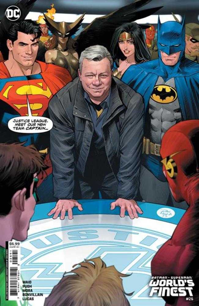 Batman Superman Worlds Finest #25 Cover G Dan Mora William Shatner Cameo Card Stock Variant - gabescaveccc