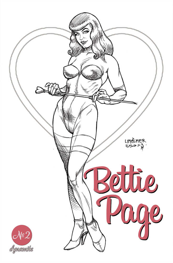 Bettie Page #2 Cover F 10 Copy Variant Edition Linsner Line Art (Mature) - gabescaveccc