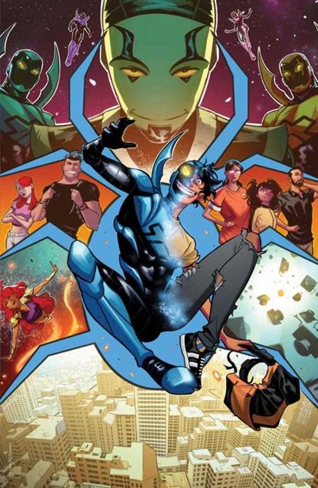 Blue Beetle Graduation Day #1 (Of 6) Cover F Adrian Gutierrez Foil Card Stock Variant Polybag With Papel Picado - gabescaveccc