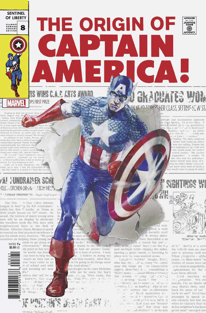 Captain America Sentinel Of Liberty #8 Classic Homage Variant - gabescaveccc