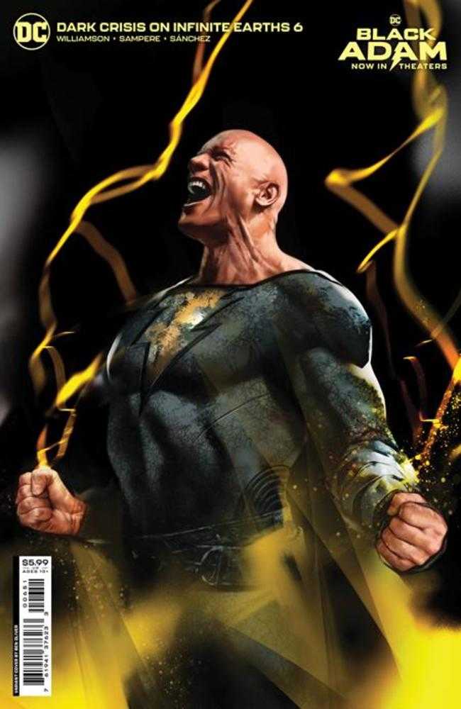 Dark Crisis On Infinite Earths #6 (Of 7) Cover D Ben Oliver Black Adam Movie Card Stock Variant - gabescaveccc