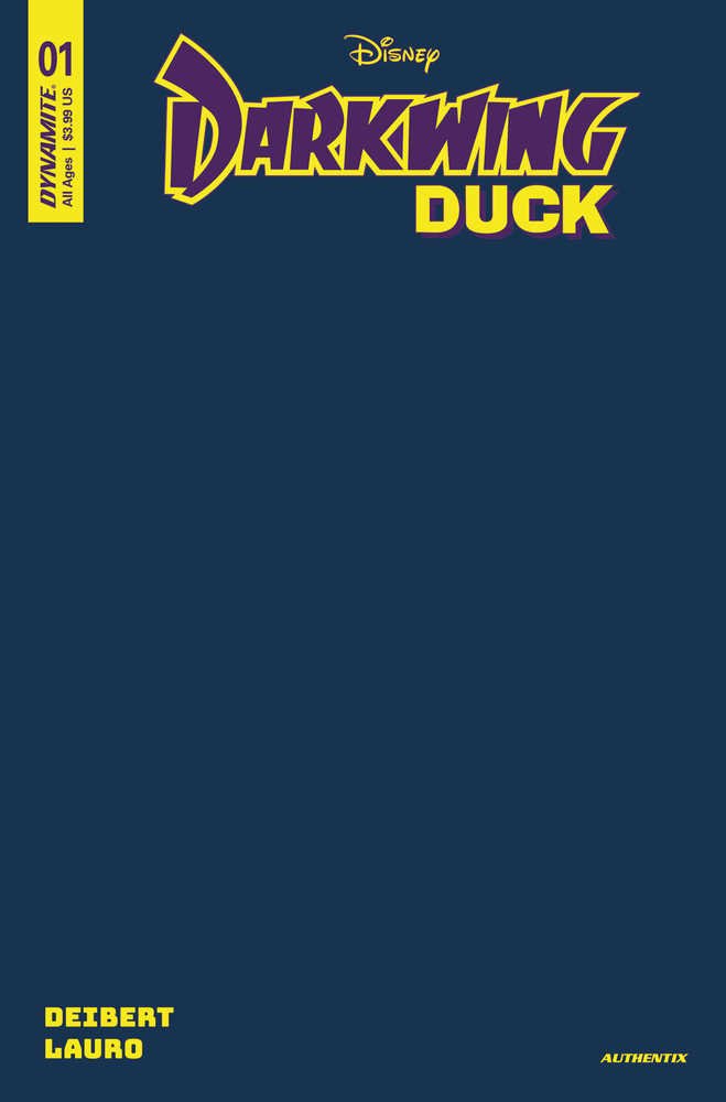 Darkwing Duck #1 Cover Zd Foc Blue Blank Authentix - gabescaveccc
