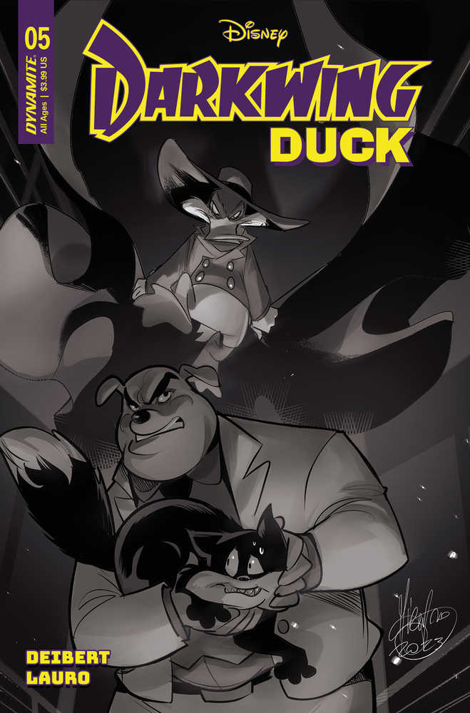 Darkwing Duck #5 Cover H 15 Copy Variant Edition Andolfo Black & White - gabescaveccc
