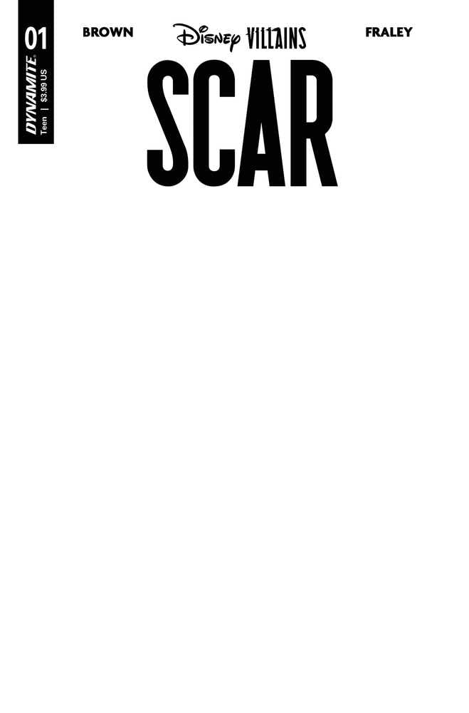 Disney Villains Scar #1 Cover F Blank Authentix - gabescaveccc