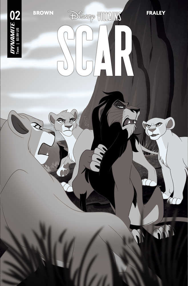 Disney Villains Scar #2 Cover G 10 Copy Variant Edition Forstner Black & White - gabescaveccc