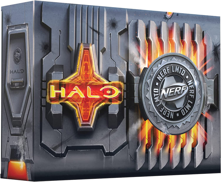 ERF LMTD Halo Needler Dart-Firing Blaster, Light-Up Needles, 10-Dart Rotating Drum, 10 Elite Darts, Game Card with in-Game Content - gabescaveccc