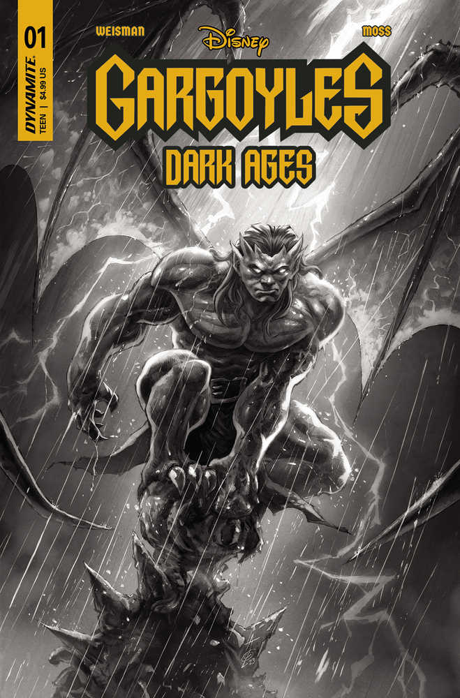 Gargoyles Dark Ages #1 Cover M 15 Copy Quah Black & White - gabescaveccc