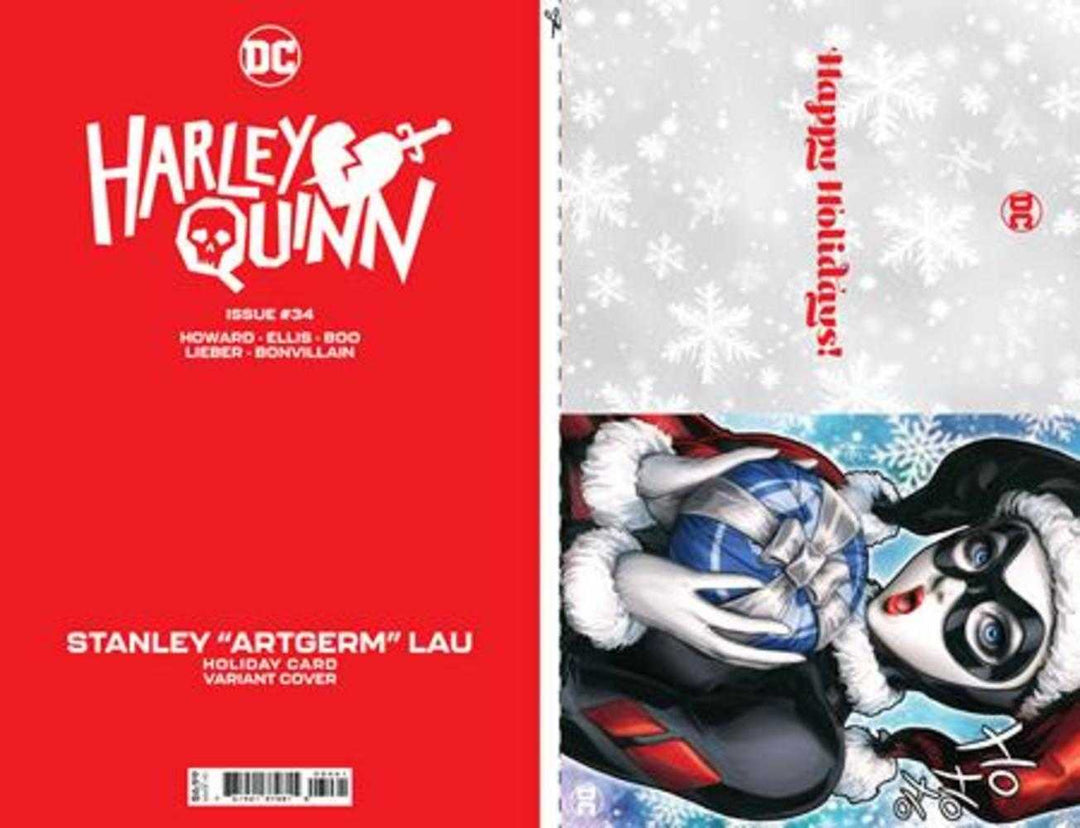 Harley Quinn #34 Cover C Stanley Artgerm Lau DC Holiday Card Special Edition Variant - gabescaveccc