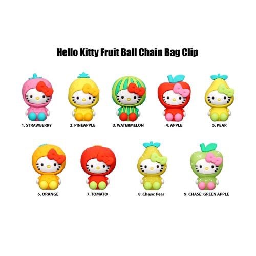 Hello Kitty Fruit 3D Foam Bag Clip - gabescaveccc