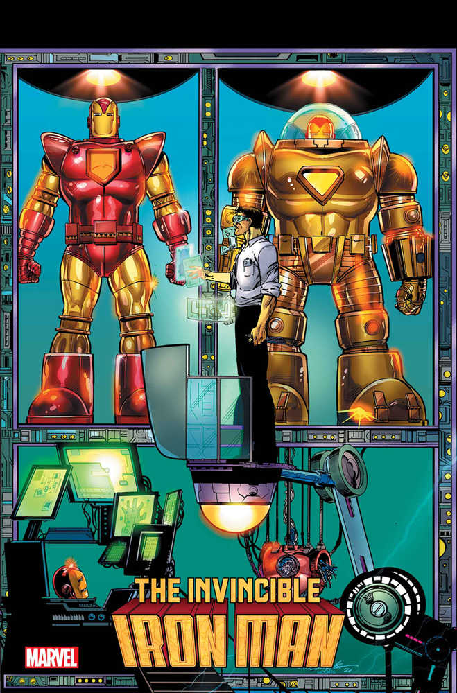 Invincible Iron Man #4 Layton Connecting Variant - gabescaveccc