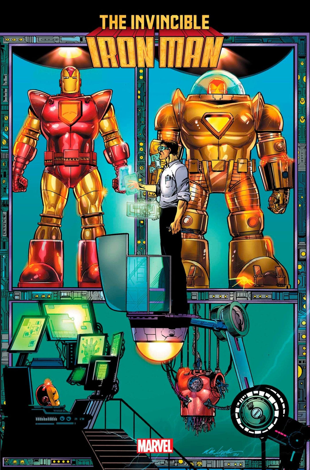 Invincible Iron Man 6 Bob Layton Connecting Variant - gabescaveccc