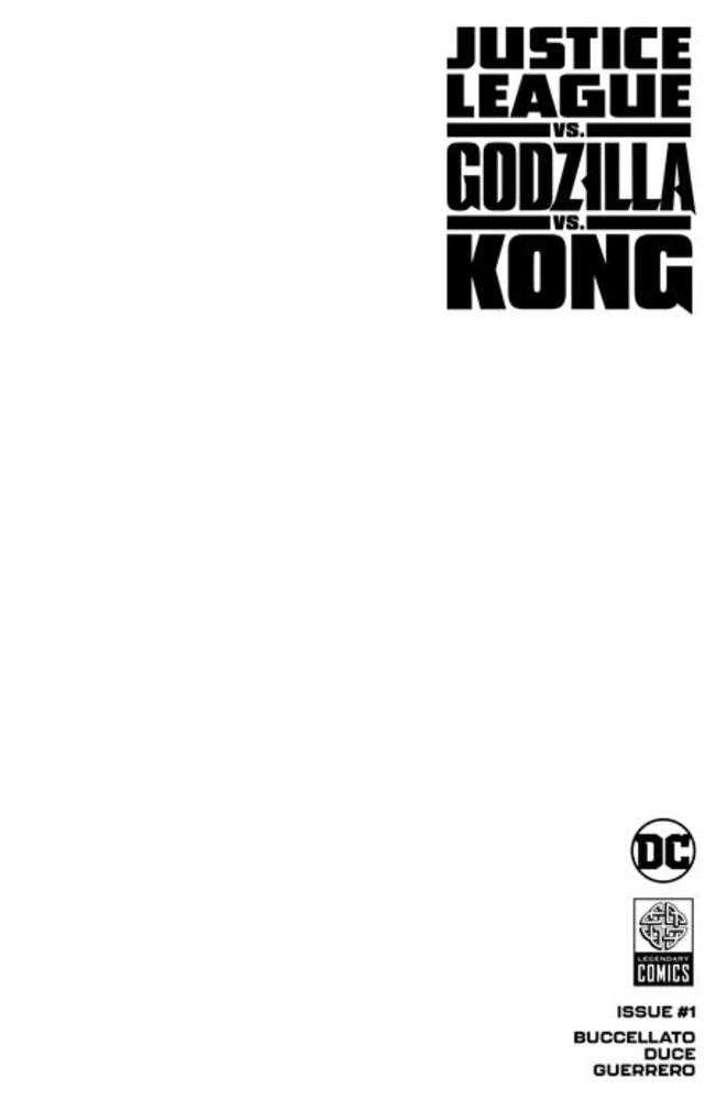 Justice League vs Godzilla vs Kong #1 (Of 7) Cover D Blank Card Stock Variant - gabescaveccc