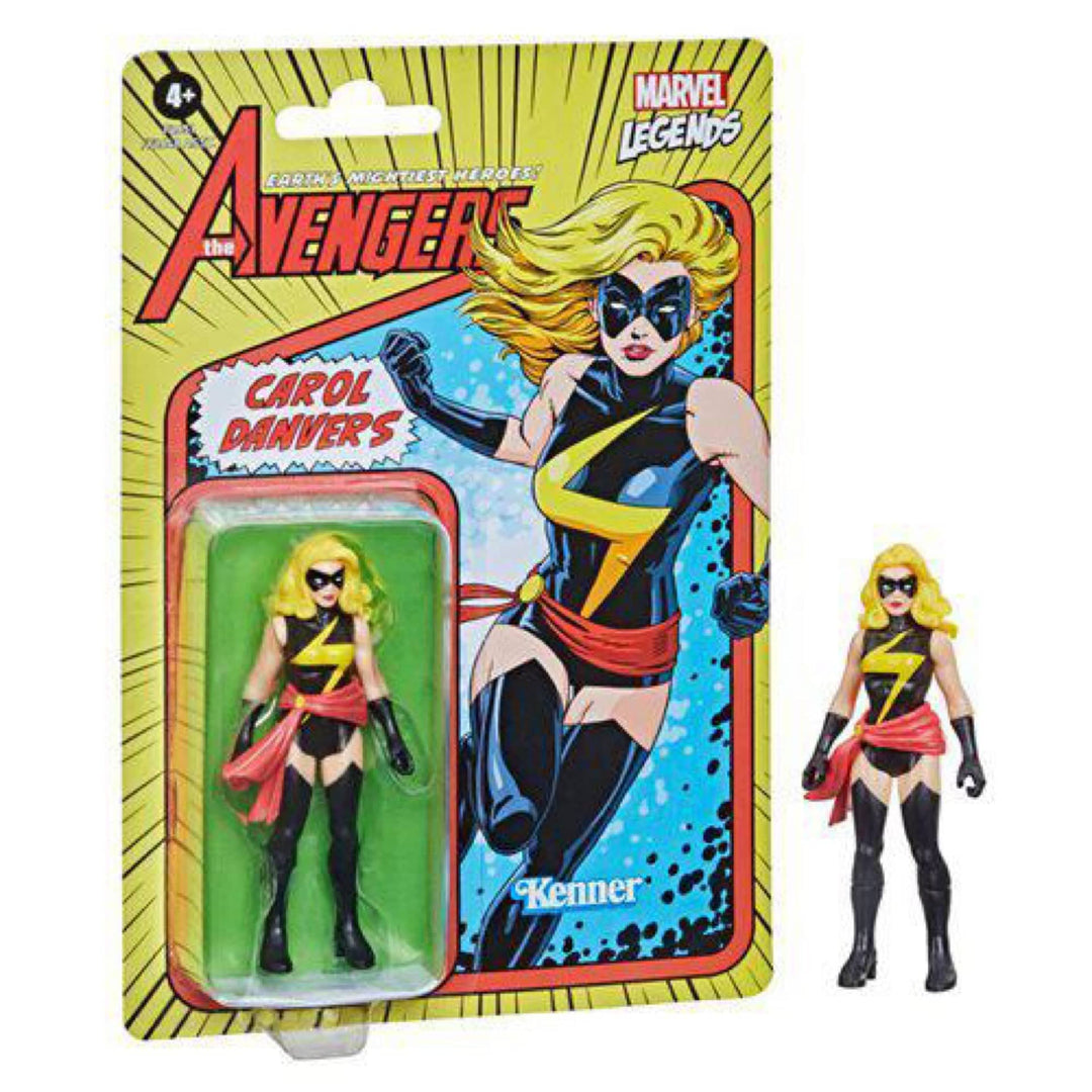 Marvel Legends Retro 375 Collection Carol Danvers 3/4-Inch Action Figure - gabescaveccc