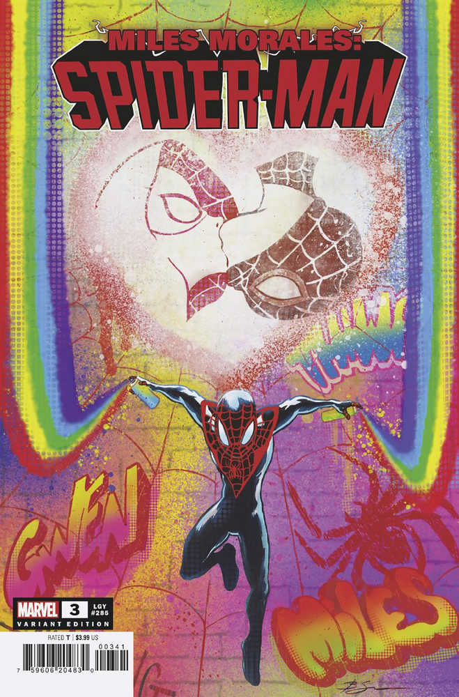 Miles Morales Spider-Man #3 Graffiti Variant - gabescaveccc