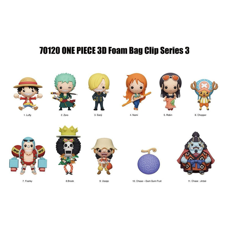 One Piece Series 3 3D Foam Bag Clip - gabescaveccc